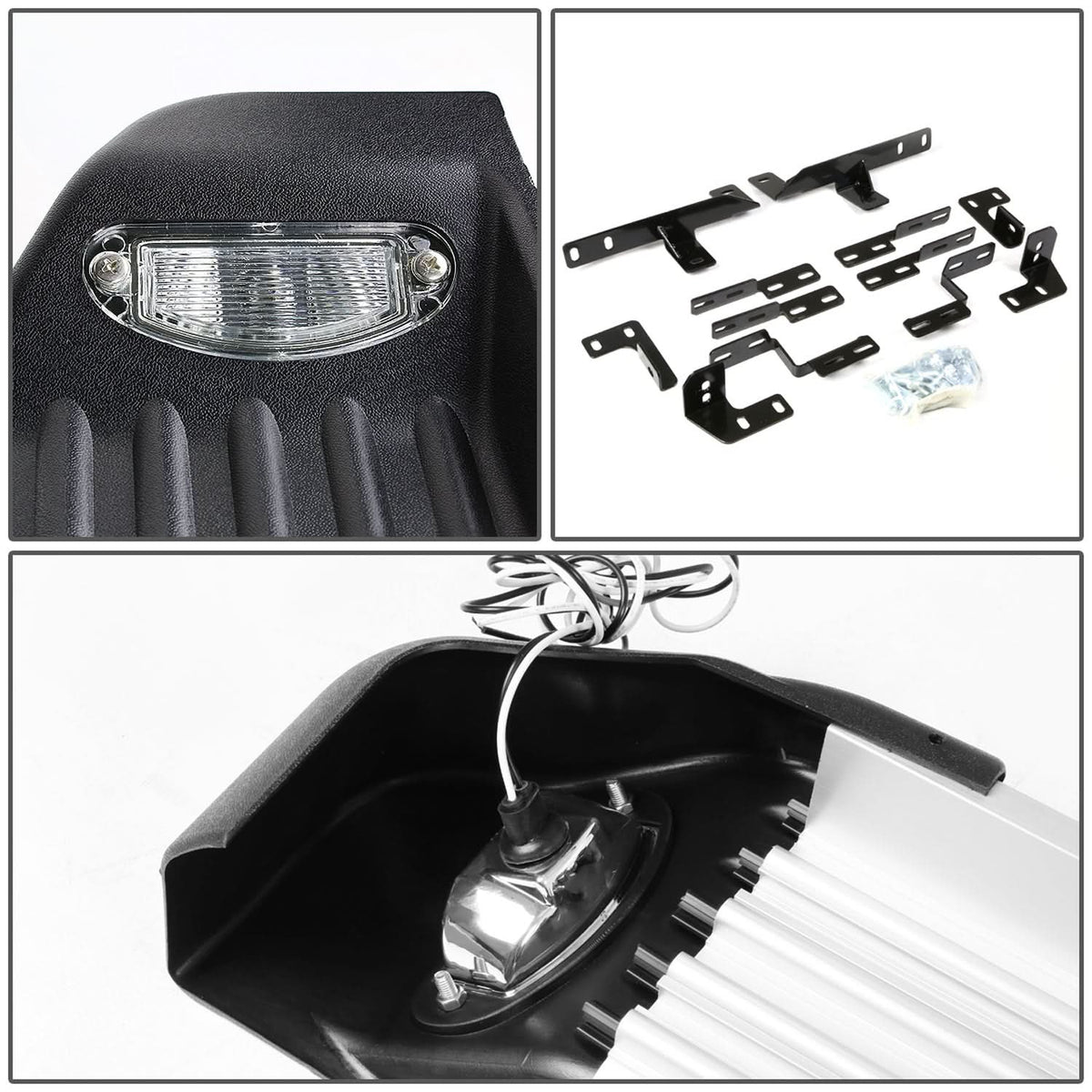 2008-2013 Toyota Highlander LED Running Boards Aluminum Black
