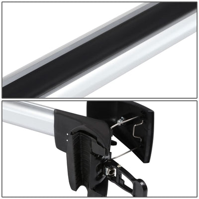 09-15 BMW X1 Roof Rack Cross Bars w/ Lock & Key - Black/Silver