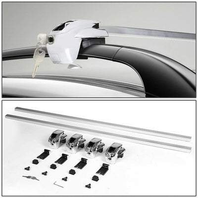 Universal 54" Aluminum Square Roof Rack Crossbar w/ Lock - Silver