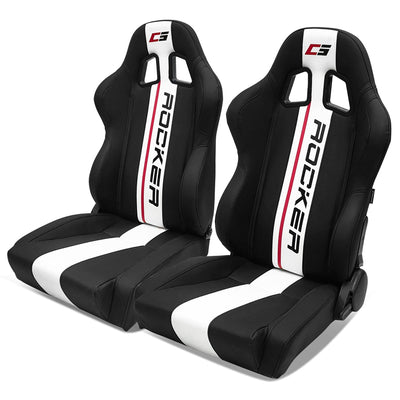 Universal Racing Seat Dual Slider PU Carbon Leather
