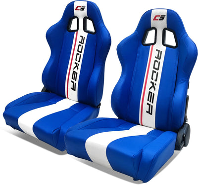 Universal Racing Seat Dual Slider PU Carbon Leather