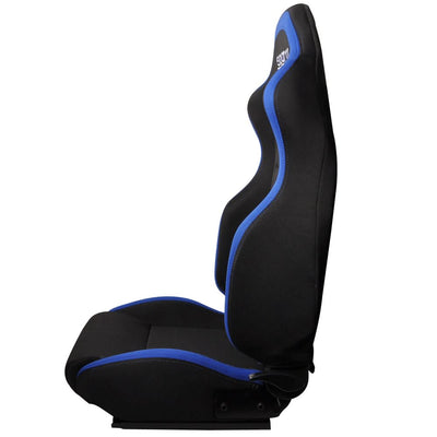 Universal JDM Style Black Blue Racing Seats Cloth