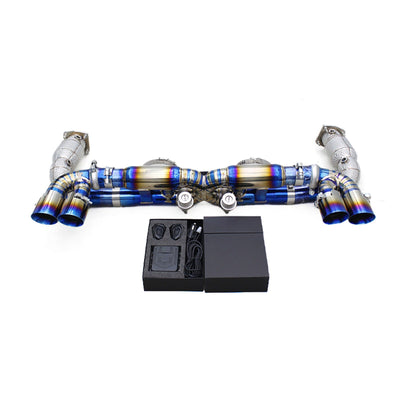 Titanium Exhaust System 200 Cell Downpipe for Porsche 911 997.1 Turbo 3.6T 2004–2007