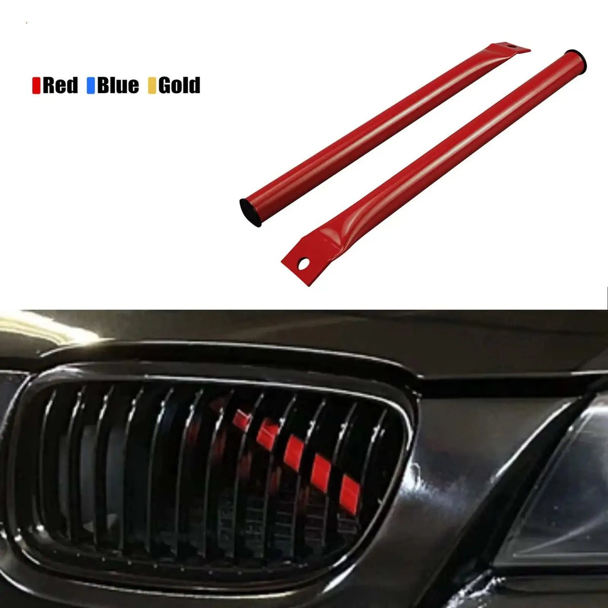 Front Kidney Grille V-Brace Bars for BMW E90 E91 E92 E93 (2006-2013) – Steel Upgrade