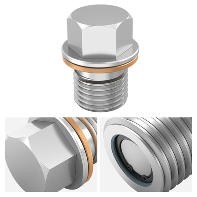 VW Golf / Passat / Tiguan / Audi A3 A4 A5 A6 TT Stainless Steel Magnetic Differential Drain Plug M10x1.0 N90281802 2000 - 2017