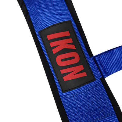 Universal 3" Wide 4 Point Buckle Racing Seat Belt Harness Nylon Blue