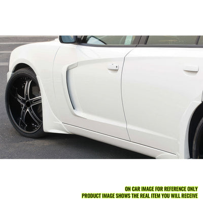 2015-2023 Dodge Charger IKON2 Style Side Fin Vents Matte Black ABS