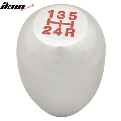 Silver M12X1.75MM MT Manual T-R Style Gear Shift Knob Engraved 5 Speed