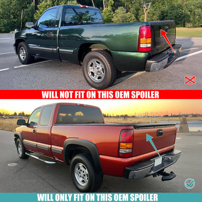 1999-2006 Chevrolet Silverado MDA 3P Style Black Trunk Spoiler PU
