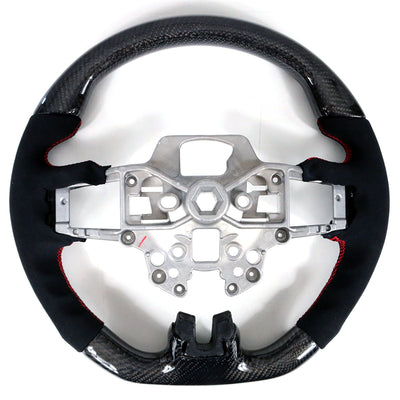 2018-2023 Ford Mustang V1 Steering Wheel w/ Red Stitching Carbon Fiber