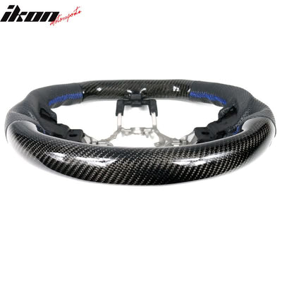 2015-2021 Subaru WRX STI Steering Wheel Matte CF + Perforated Leather
