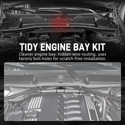 BMW Engine Bay Harness Mount Bracket – Clean Wire Tuck Upgrade (E90 E92 E87 E82 2005–2013)