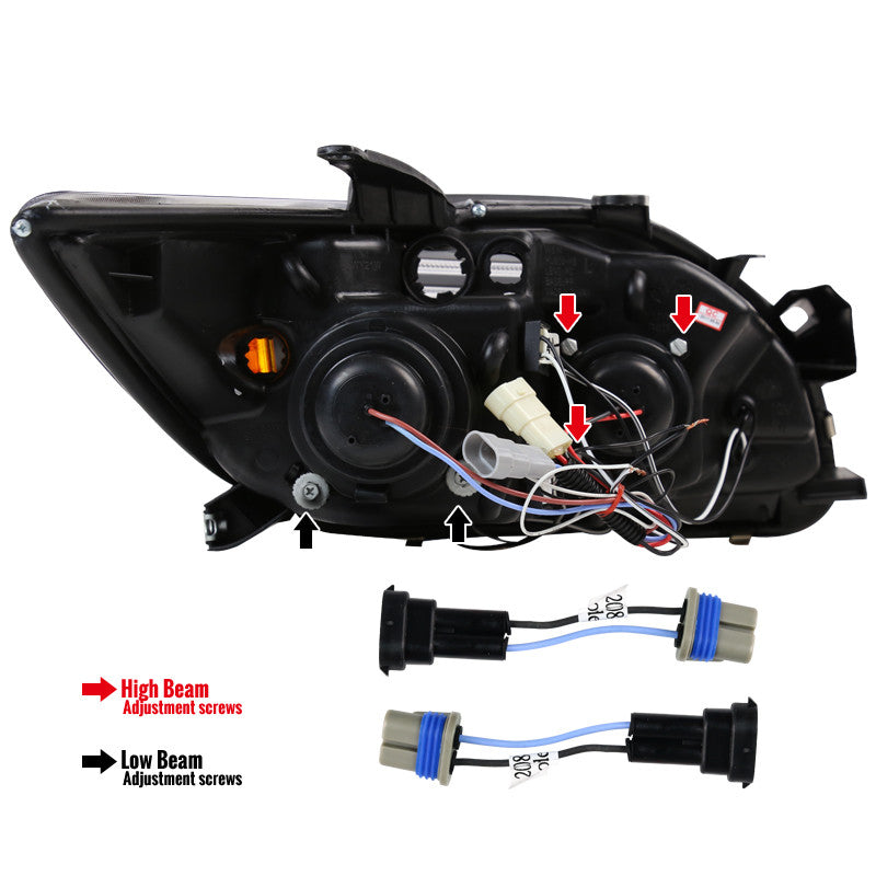 Spec-D 05-10 Scion Tc Dual Halo Projector Headlights Black