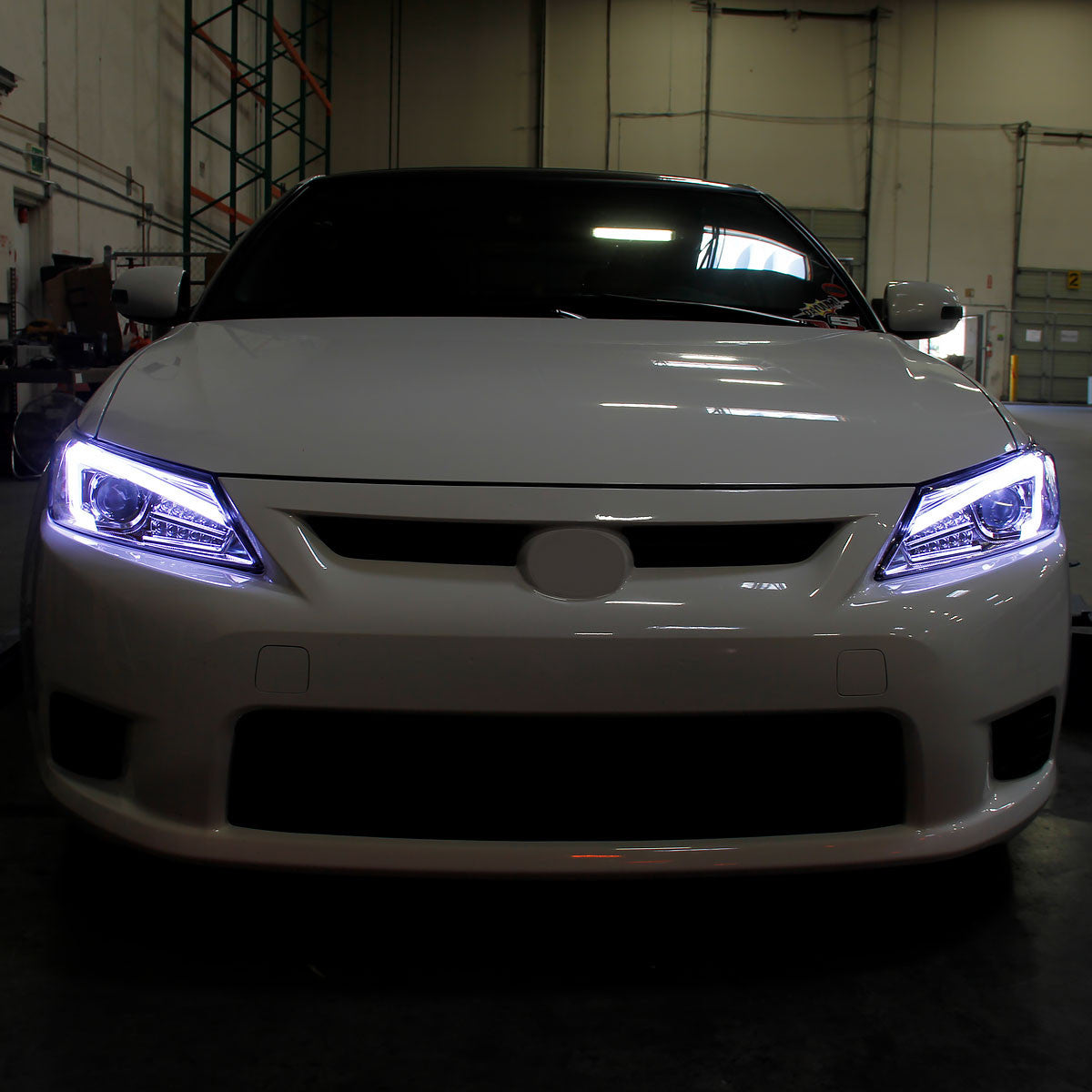 Spec-D 11-13 Scion Tc LED Bar Pro Headlights Chrome