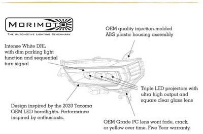 Morimoto White DRL XB LED Headlights | Toyota 4Runner 2014-2024
