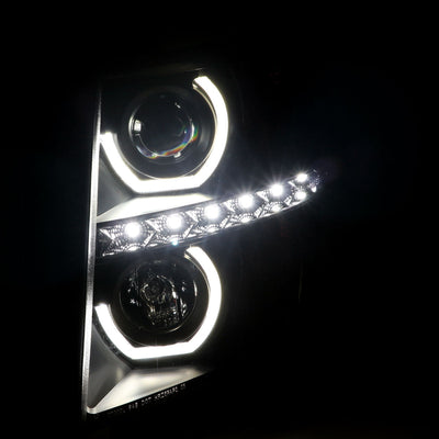 Spec-D 07-13 Chevy Silverado Headlights Smoked Black