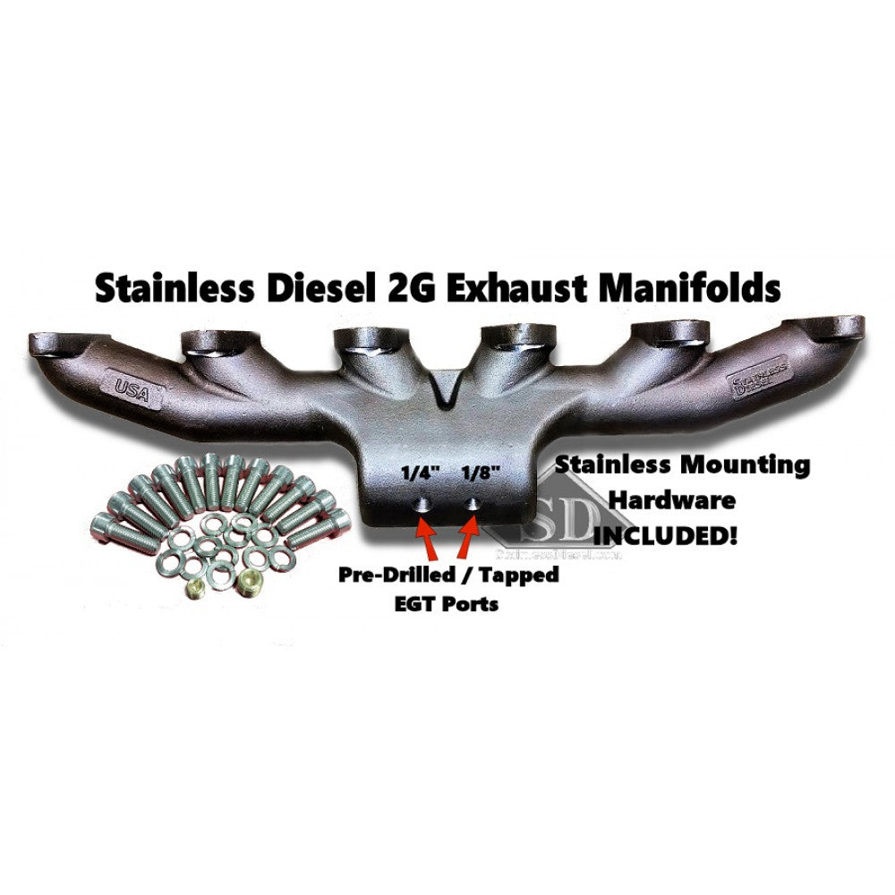 T-6 24 Valve Stainless Diesel Exhaust Manifold