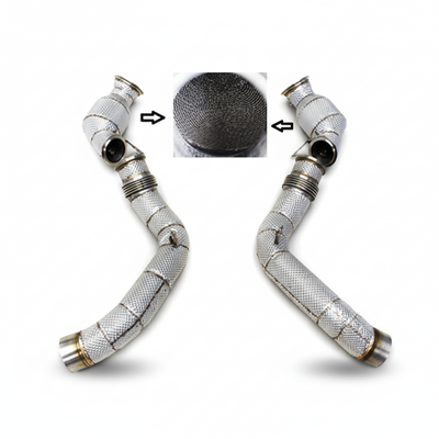 Stainless Catted Downpipe Heat Shield for BMW M5 F90 4.4T