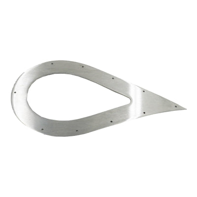 BBP 3" Stainless Steel Teardrop Exhaust Tip Trim Plate