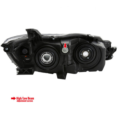 Spec-D 15-17 Toyota Camry Headlights Projector Matte Black/Clear Amber
