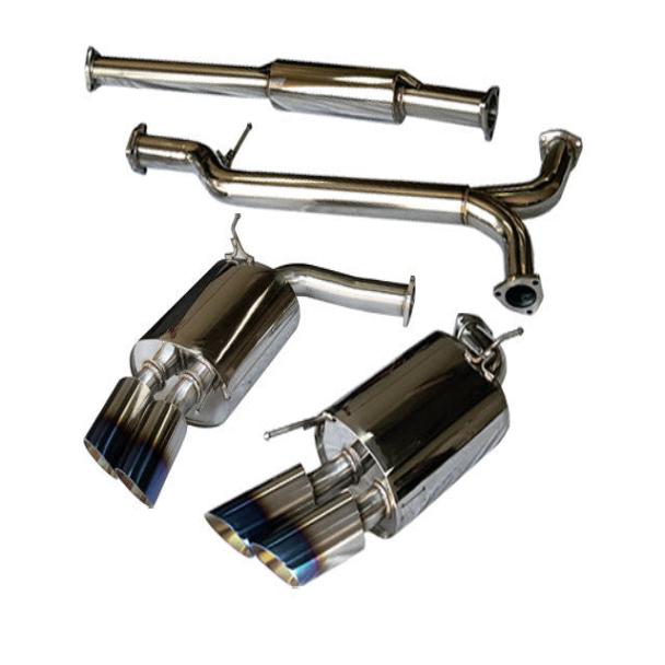 Tsudo Burnt Quad Tips Catback Exhaust Acura TL Type-S SE 2007-2008