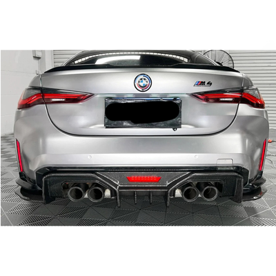 Carbon Fiber AD Style Rear Diffuser w/ LED Light for BMW G80 G81 G82 G83 M3 M4