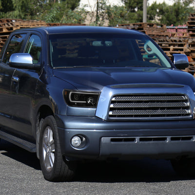 Spec-D 07-13 Tundra/08-17 Sequoia Headlights LED C-Bar Black