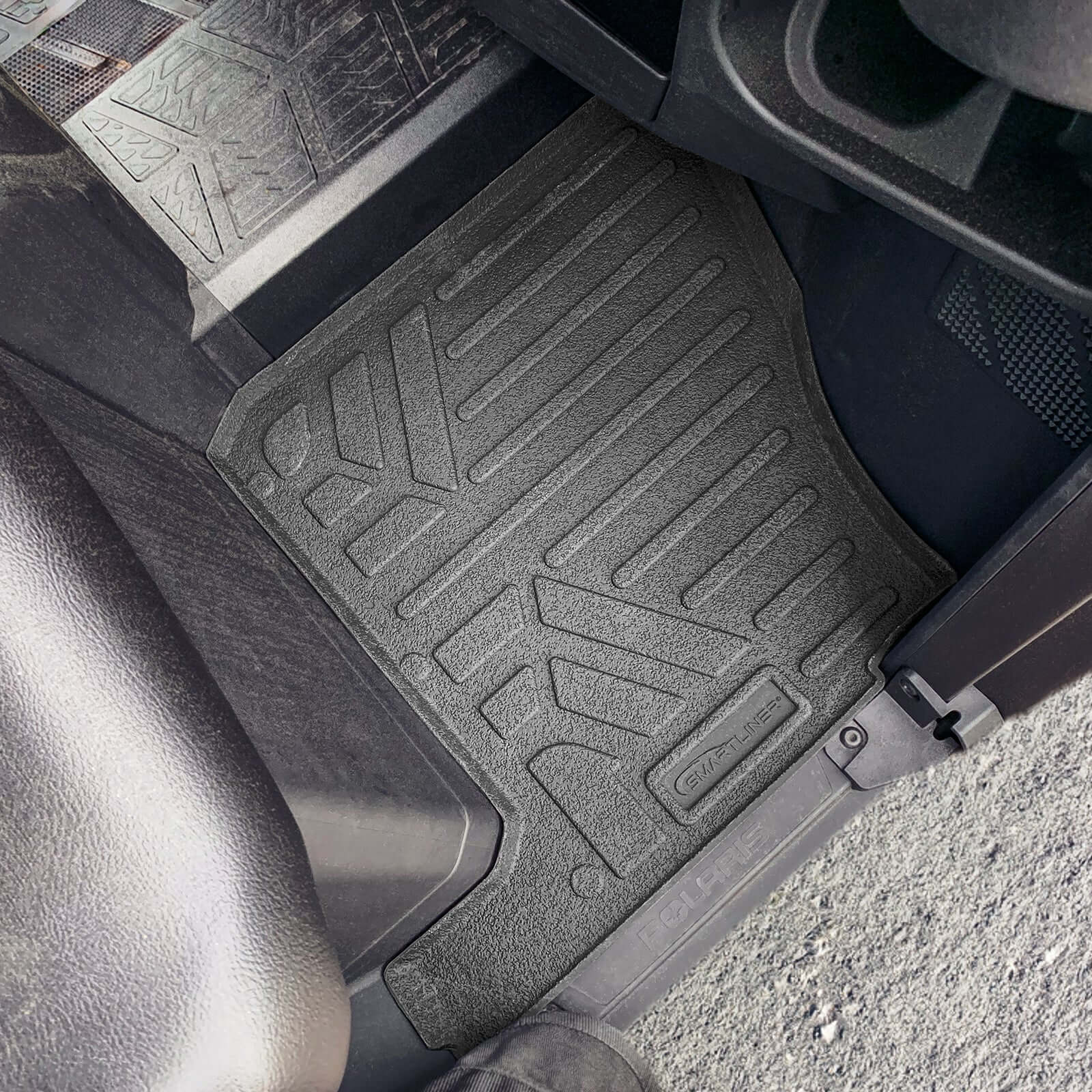 SMARTLINER Rugged Rubber Floor Liners For 2018-2026 Polaris Ranger 1000 (3 seater)