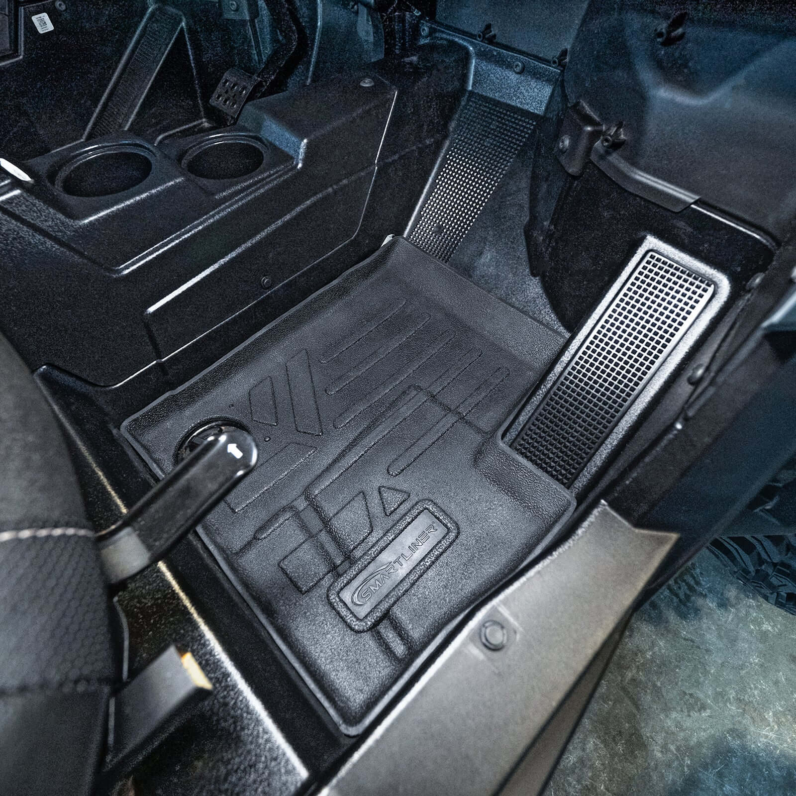 SMARTLINER Rugged Rubber Bed Mat Liner Compatible With 2020-2025 Polaris RZR Trail/Trail S