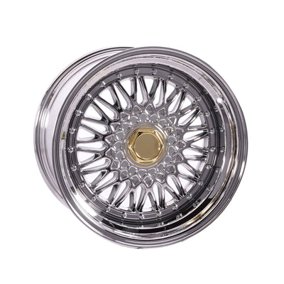 (4) 17X10 +25 5X100 / 5X114.3 Step Lip Deep Dish Mesh Wheels Rims