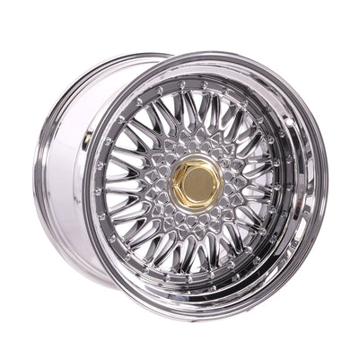(4) 17X10 +25 5X100 / 5X114.3 Step Lip Deep Dish Mesh Wheels Rims