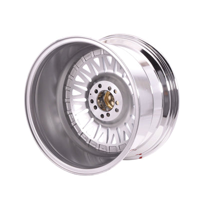 (4) 17X10 +25 5X100 / 5X114.3 Step Lip Deep Dish Mesh Wheels Rims