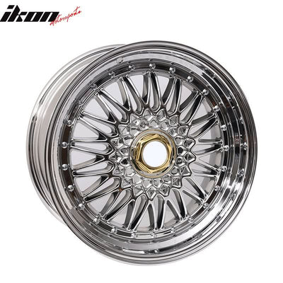 (4) 18X8.0 +35 5X114.3 / 5X120 Step Lip Deep Dish Mesh Wheels Rims