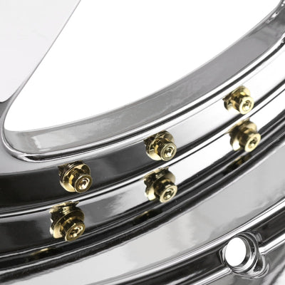 (4) 18X9.0 +30 5X100 / 5X114.3 Step Lip 5 Spoke Wheels Rims - Chrome