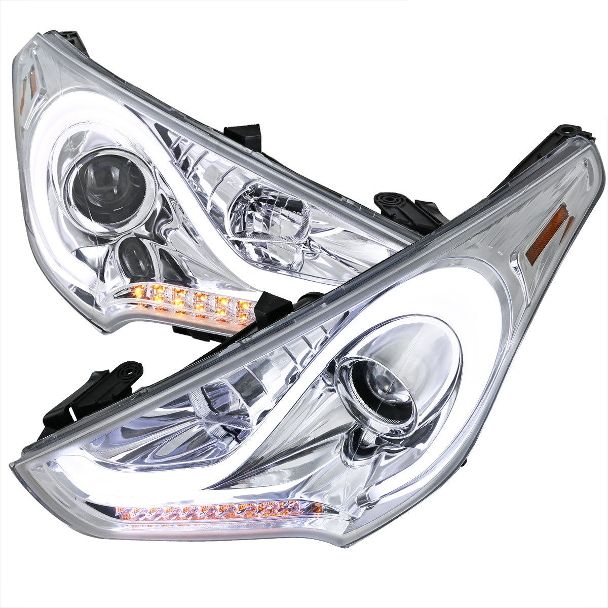 Spec-D 12-17 Veloster Pro Headlights SEQ LED Signal Chrome