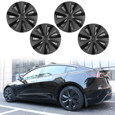 2024-2025 Tesla Model 3 18'' S Style Wheel Covers Gunmetal&Gloss Black
