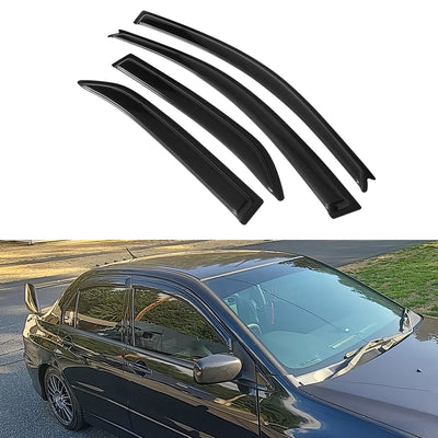 2002-2007 Mitsubishi Lancer EVO Sedan Acrylic 4PC Window Visors Guard
