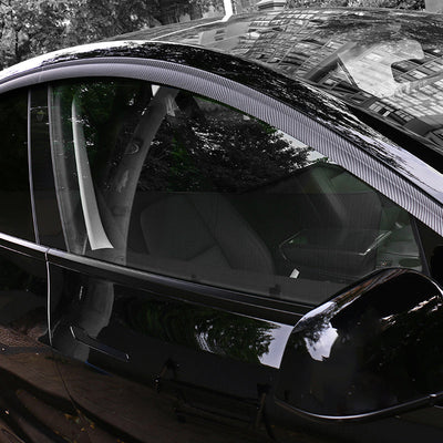 2020-2024 Tesla Model Y Tape-on Chrome Window Visors ABS 4PCS