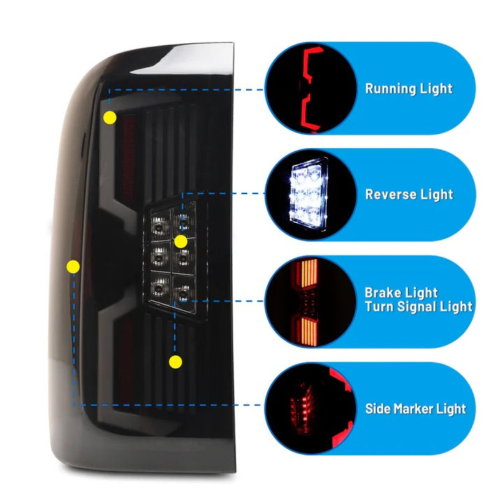 Winjet 2014-2018 Chevy Silverado 1500/2015-2019 Chevy Silverado 2500HD 3500HD LED Sequential Tail light