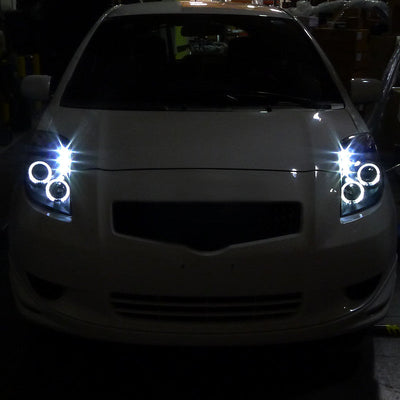 Spec-D 06-08 Toyota Yaris Projector Headlights Smoked 3Dr