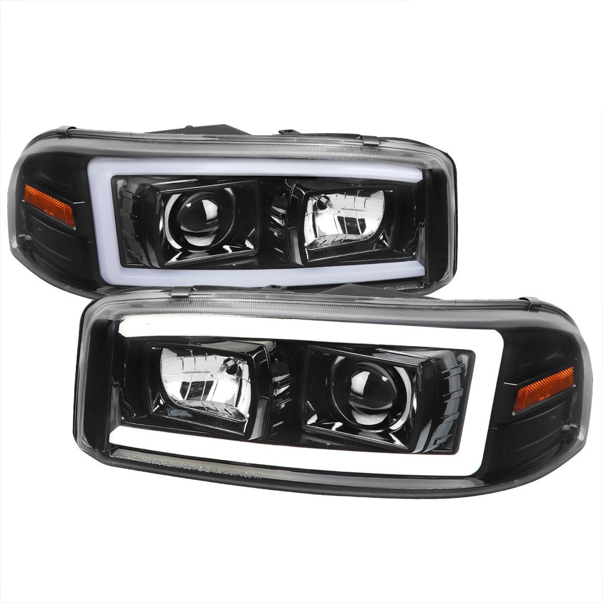 Spec-D 00-06 Yukon Denali LED Bar Projector Headlights Black