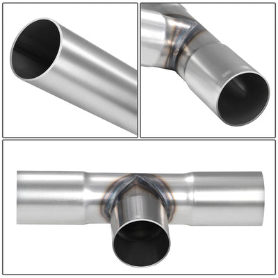 Universal Dual Exhaust Kit 16pc 3-3.15" OD Mild Steel Pipes