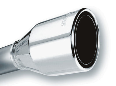 Borla 2.5in Inlet 4.5in Round Rolled Angle Cut Phantom X 7.75in Long Embossed Universal Exhaust Tips 20247