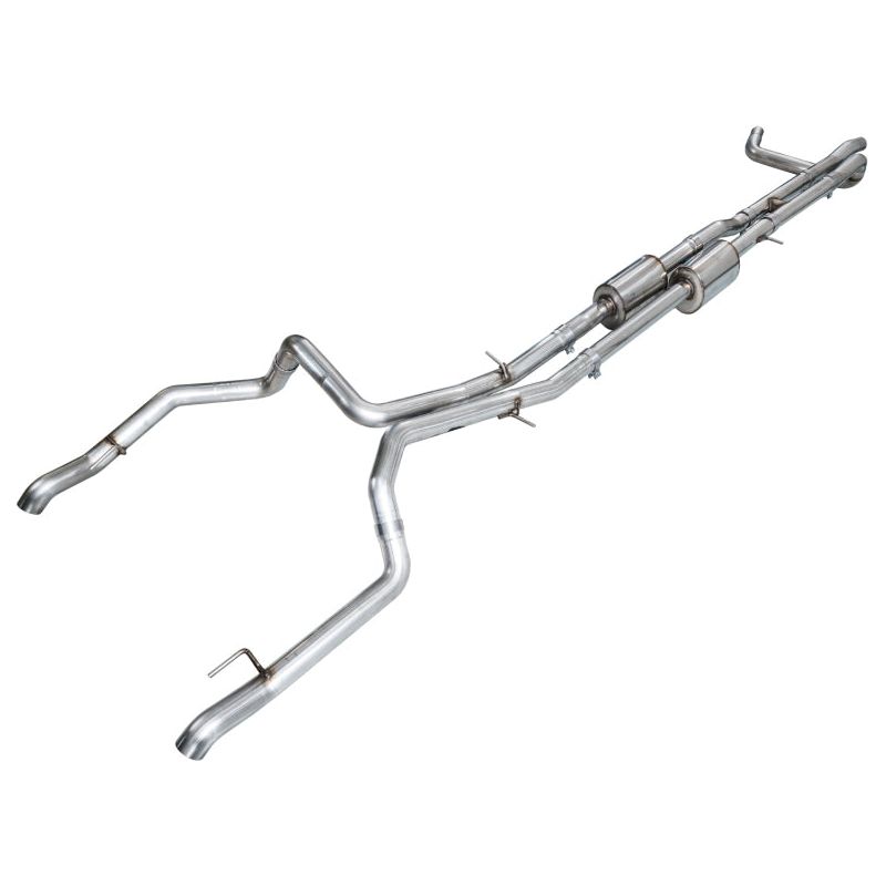 AWE 4th Gen GM 1500 6.2L Catback Split Rear Exit (w/ Bumper Cutouts) - OE Tips