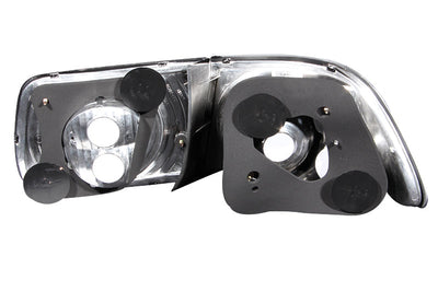 Anzo 1996-2000 Honda Civic Taillights Black