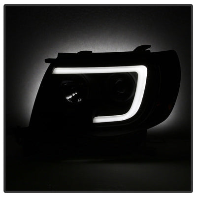 Spyder 05-11 Toyota Tacoma Ver 2 Proj Headlights - Light Bar DRL - Black Smoke PRO-YD-TT05V2-LB-BSM 5085771