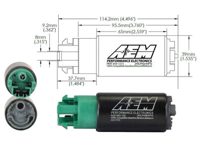 AEM Electronics E-85 Compatible High Flow In-Tank Fuel Pump