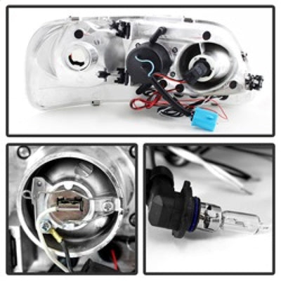 Spyder Ford F150 97-03 Projector - LED Halo Amber Reflctr LED Blk Smke PRO-YD-FF15097-1P-AM-BSM 5078445