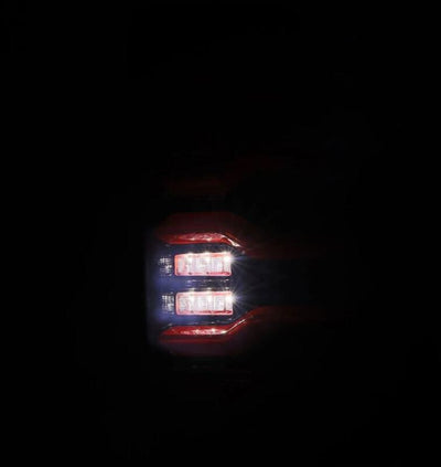 AlphaRex 09-18 Dodge RAM LUXX-Series LED Taillights Black Red w/Actv Light & SS 640002 *Discontinued