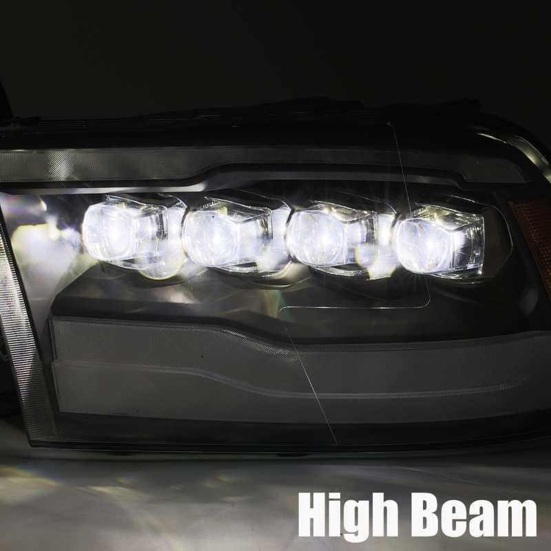 AlphaRex 09-18 Ram Truck NOVA-Series LED Projector Headlights Jet Black